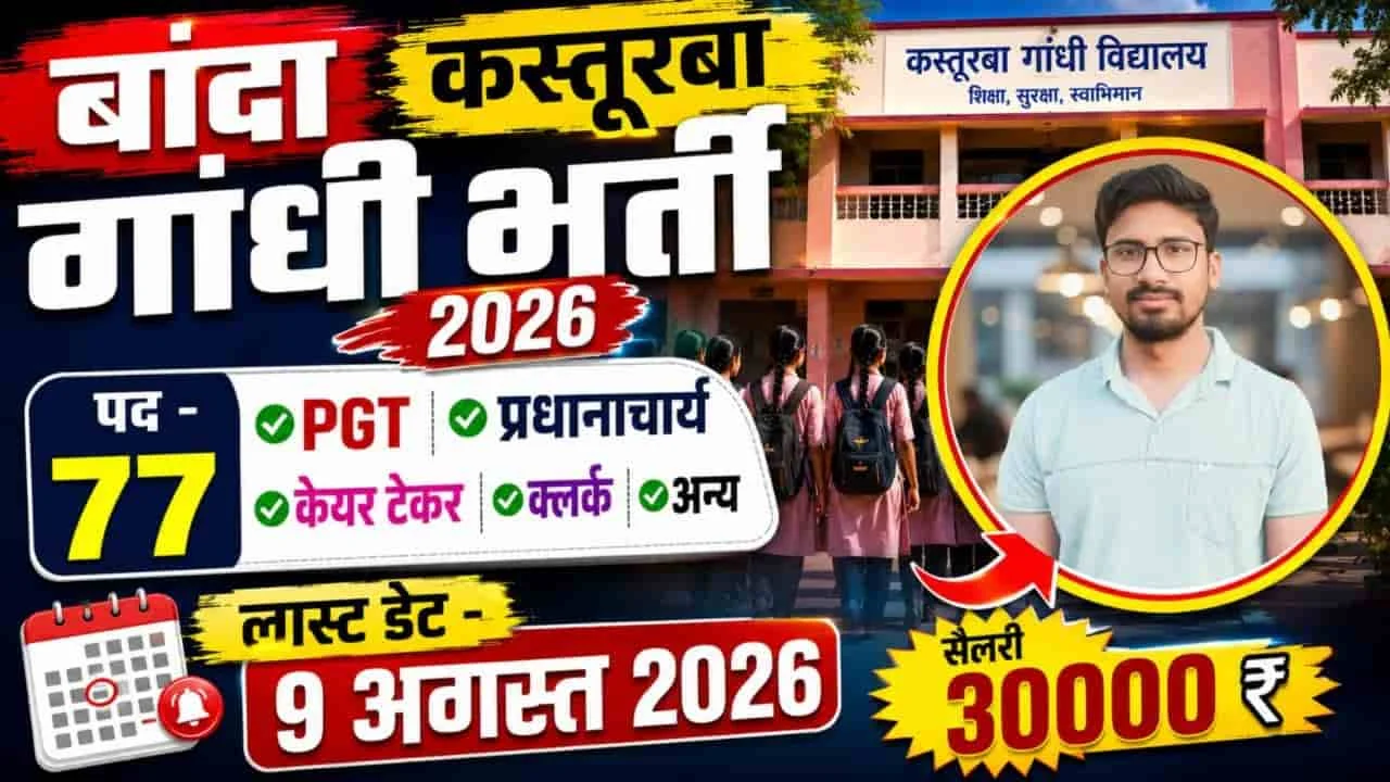 Banda KGBV Vacancy 2026