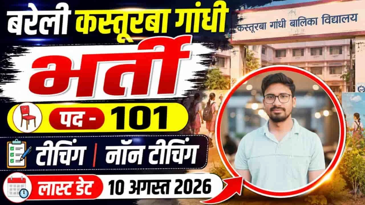 Bareilly KGBV Vacancy 2026