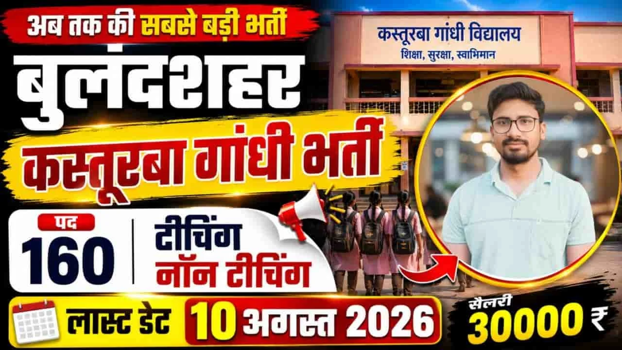 Bulandshahr KGBV Vacancy 2026